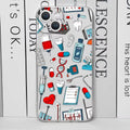 Cartoon nurse phone case in TPU with spray paint finish, fall protection for iPhone models