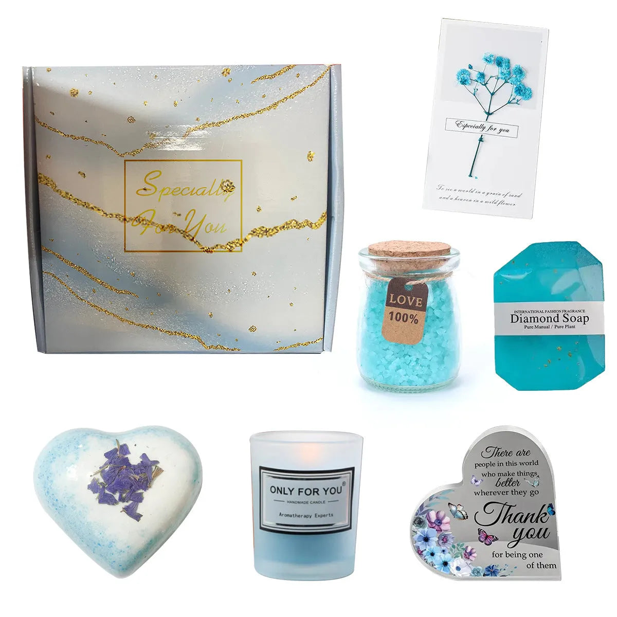 Soy wax aromatherapy candle gift set in gift box with multiple colour options
