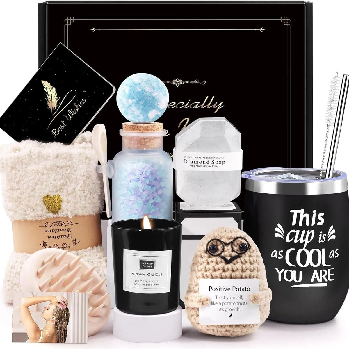 Soy wax aromatherapy candle gift set in gift box with multiple colour options
