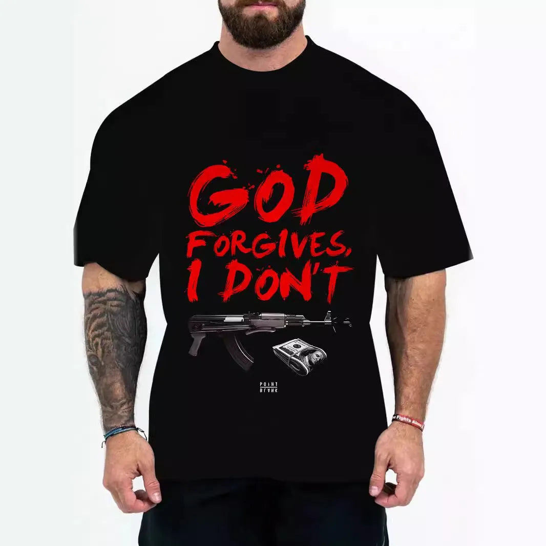 Men's loose fit short sleeve t-shirt in chemical fibre blend fabric with coloured design
