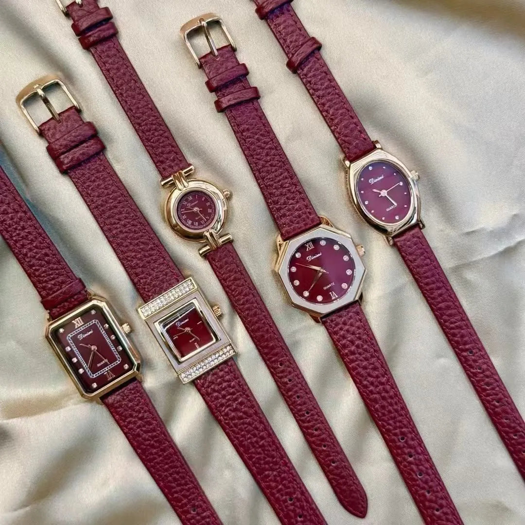 Alloy women's wristwatch with Chinese style octagonal case and diamond decorative elements