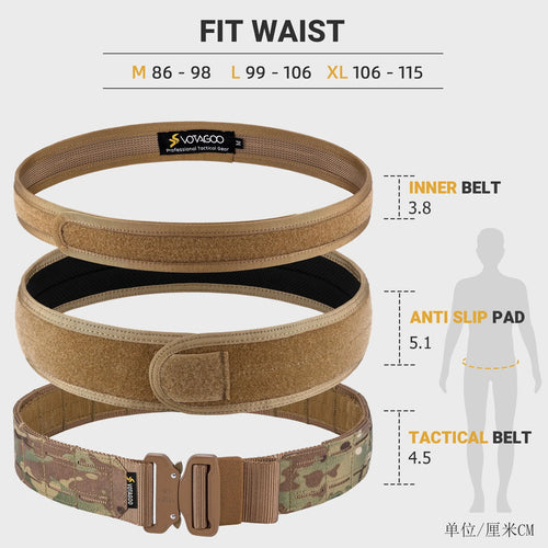 2-inch military waist seal belt with alloy quick-release buckle in CP camouflage colour