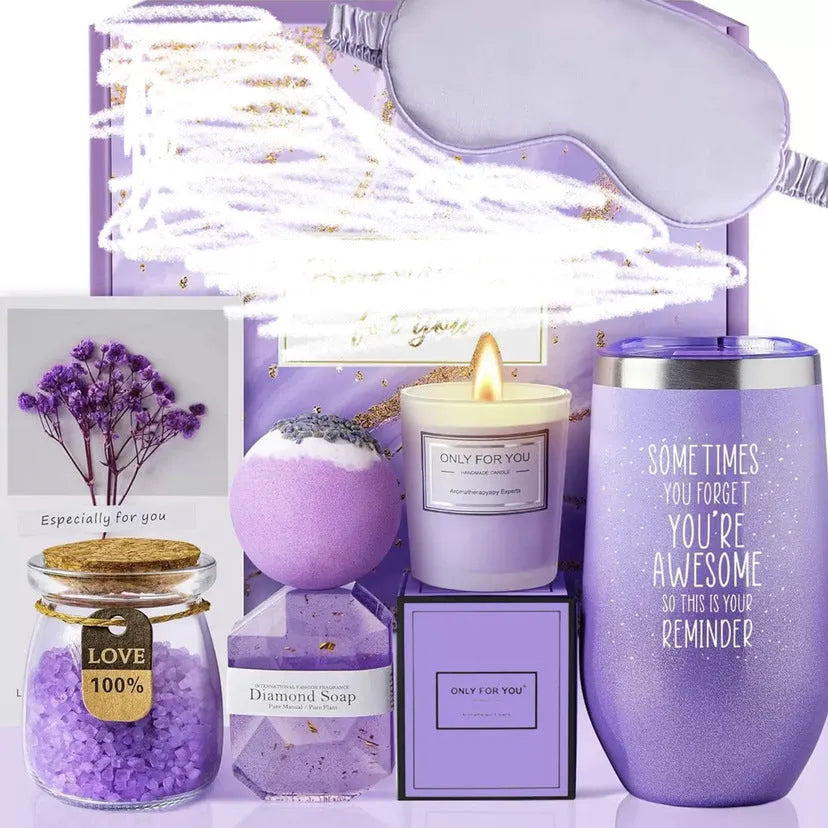 Soy wax aromatherapy candle gift set in gift box with multiple colour options