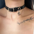 Black adjustable choker collar necklace with cute cat paw design, regular chain, 21-50cm