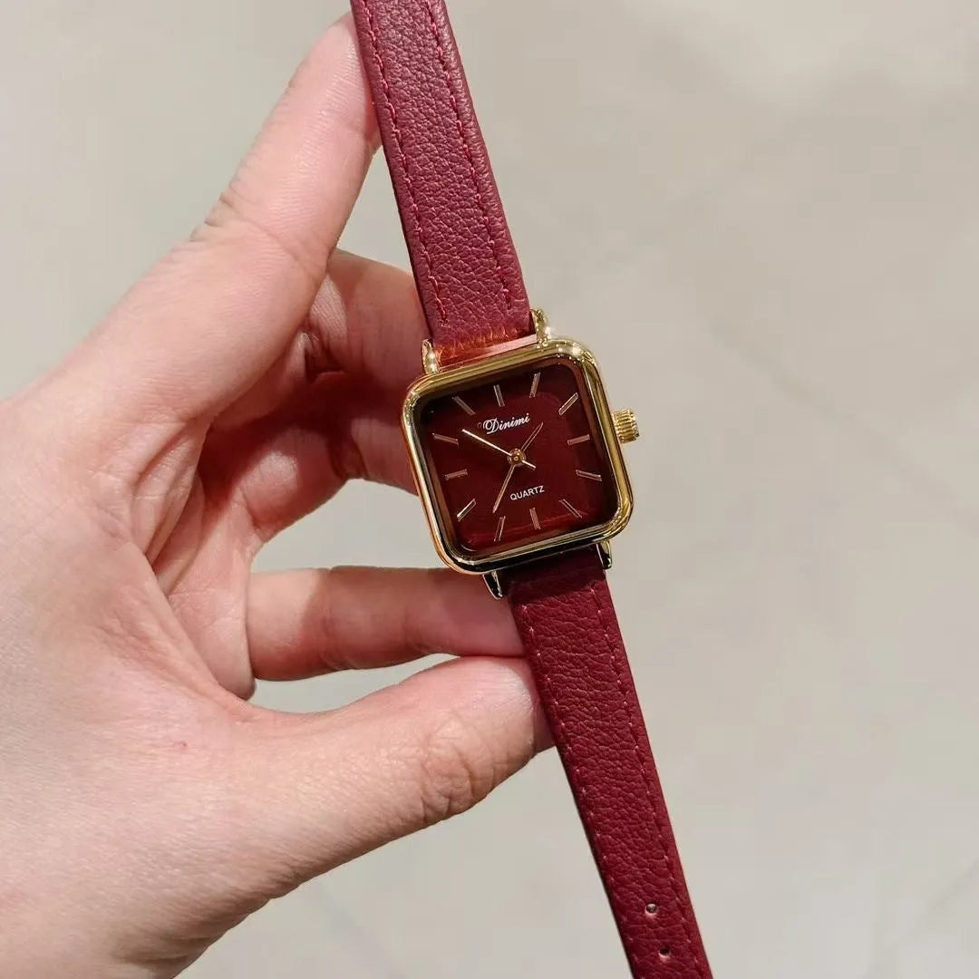 Alloy women's wristwatch with Chinese style octagonal case and diamond decorative elements