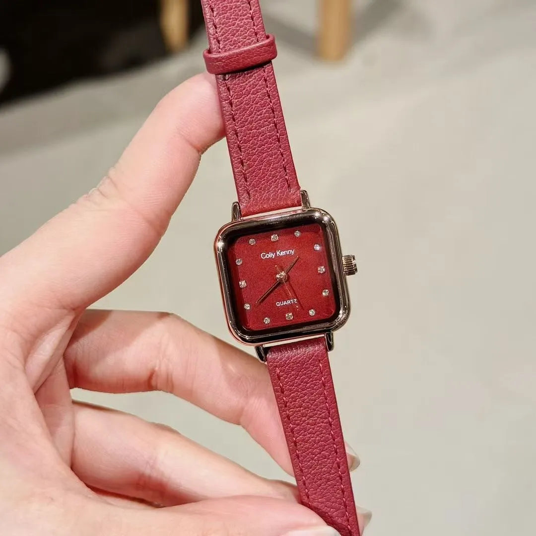 Alloy women's wristwatch with Chinese style octagonal case and diamond decorative elements