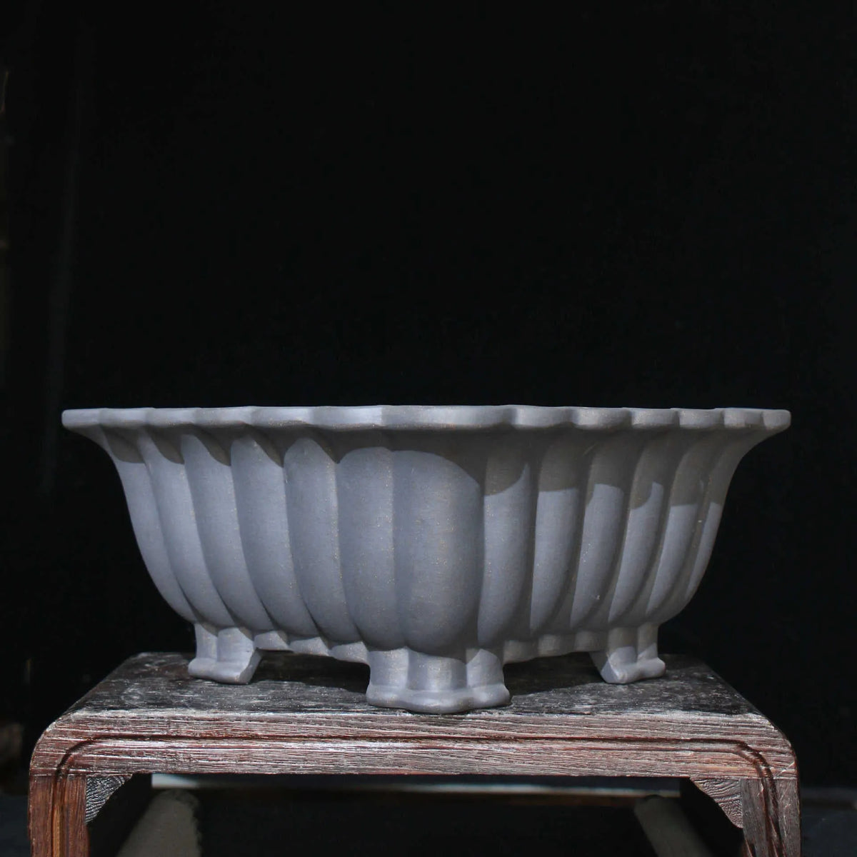 Purple sand ceramic square flower pot with classical styling and 37x15cm inner dimensions