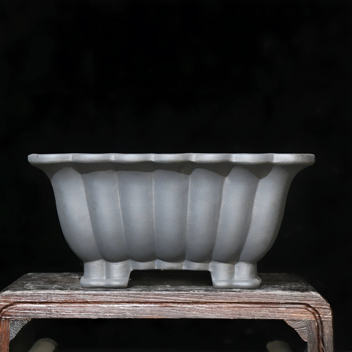 Purple sand ceramic square flower pot with classical styling and 37x15cm inner dimensions