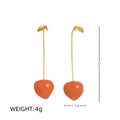 Gold plated fruit and vegetable design earrings in seven colours including carrot, blueberry and lemon options