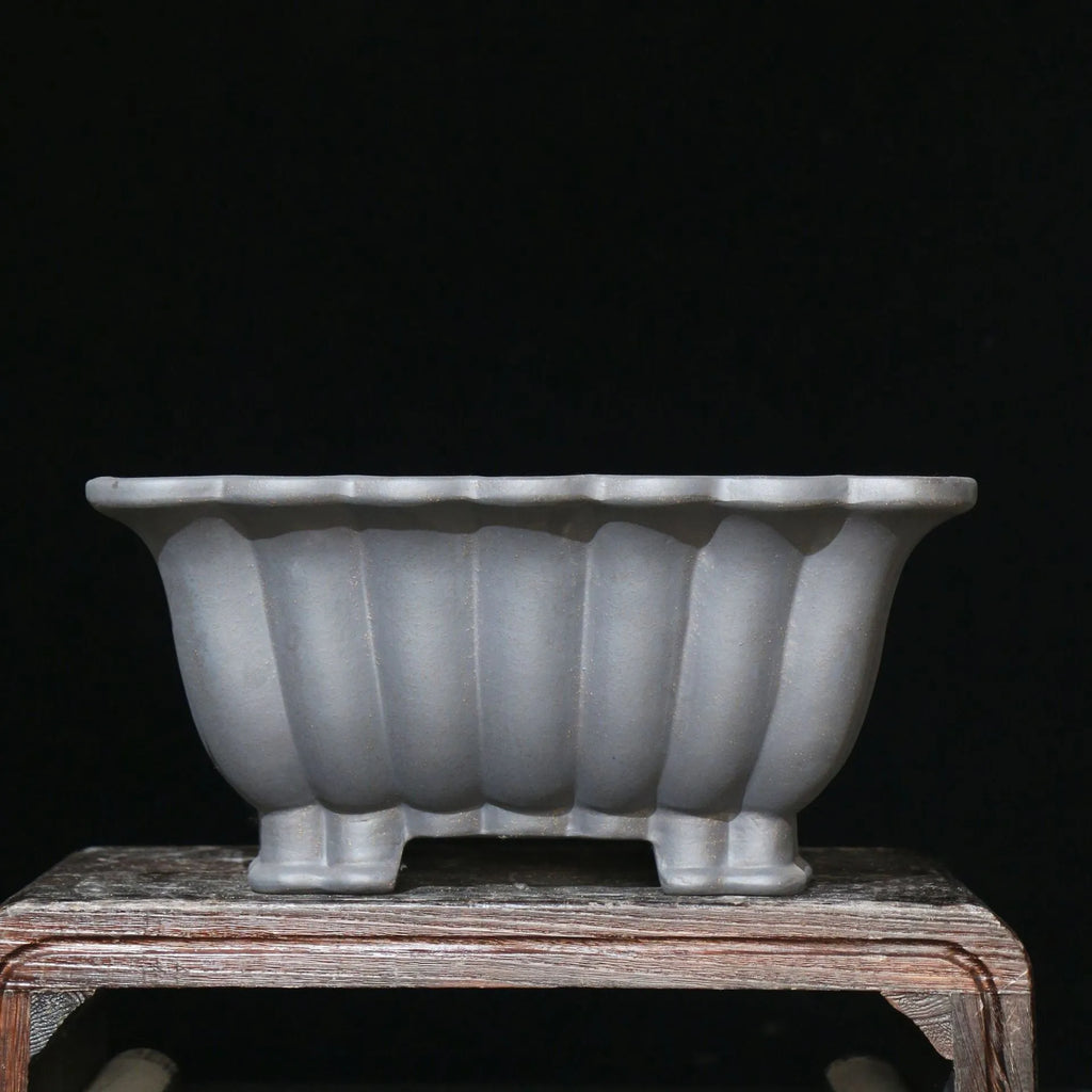 Purple sand ceramic square flower pot with classical styling and 37x15cm inner dimensions