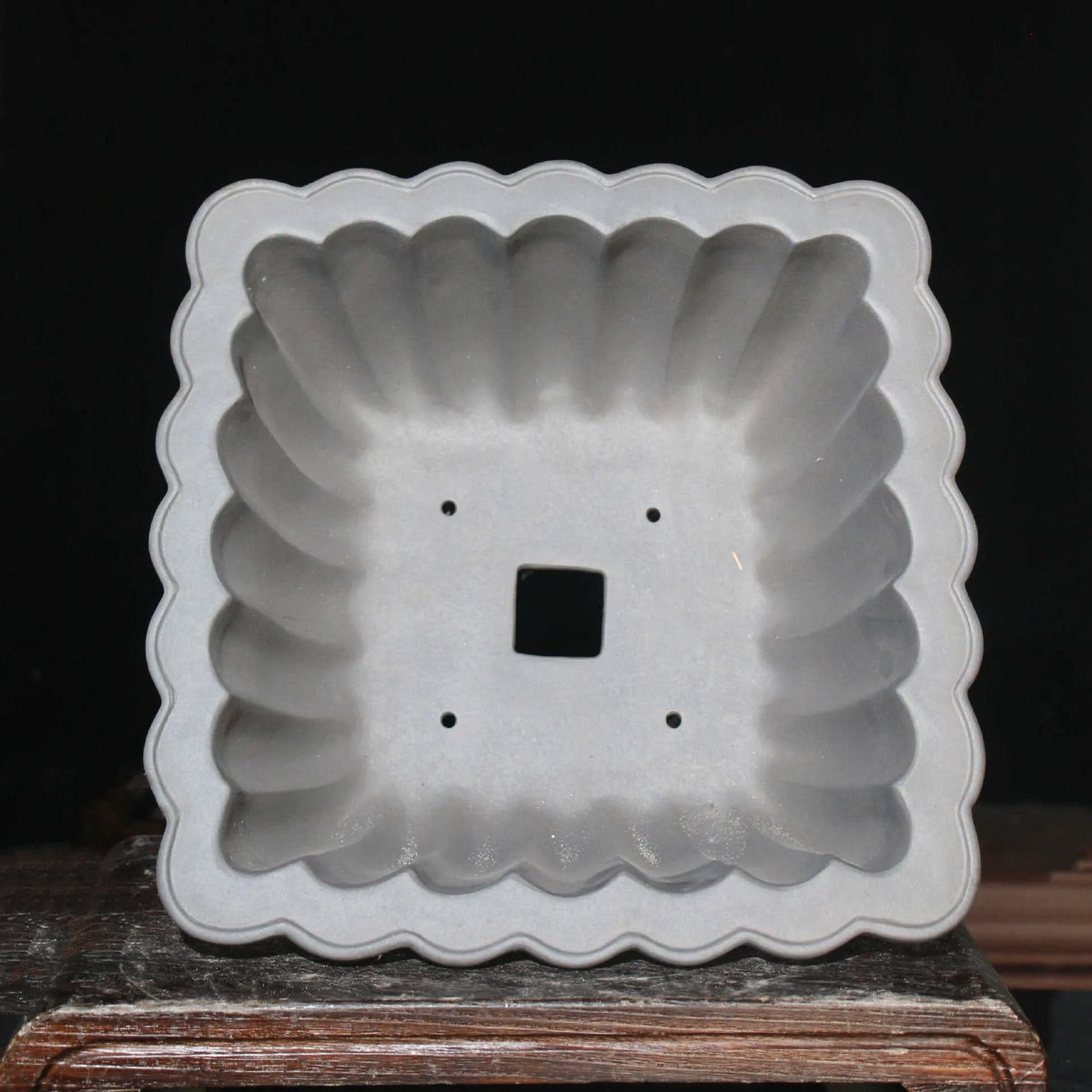 Purple sand ceramic square flower pot with classical styling and 37x15cm inner dimensions