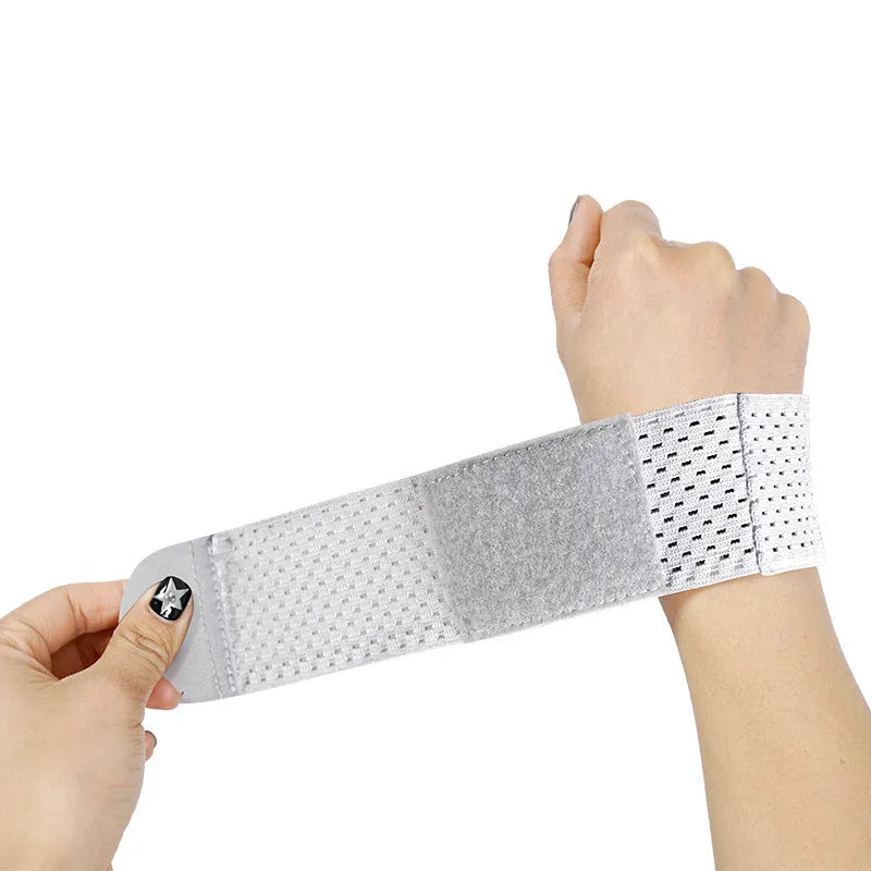 Athletic wristguards with elastic breathable construction in black, grey, and pink colours