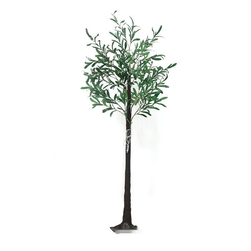 1.8 metre USB-powered olive leaf tree lamp with warm lights for courtyard decoration