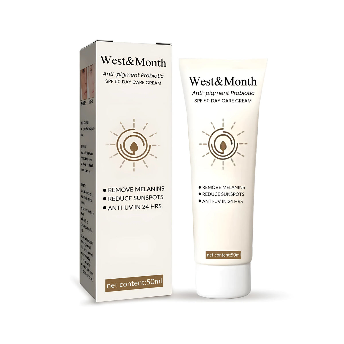 50g tube of probiotics protective cream with brightening formula containing centella extract and vitamin C