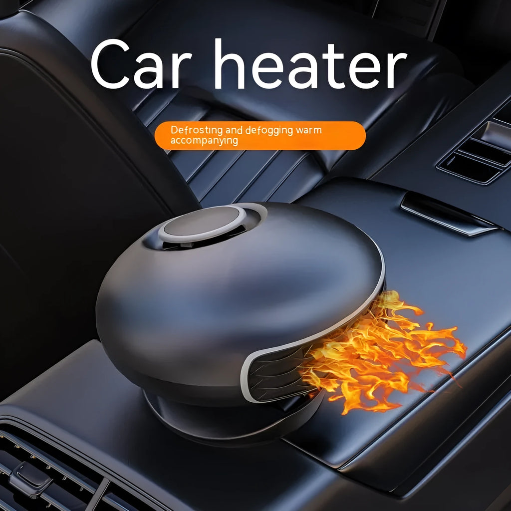 Black car warm air blower heater with power cord for 12v 24v defrosting demisting