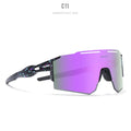 Polarized sports sunglasses with frameless TR90 ultralight frame in a selection of colours.