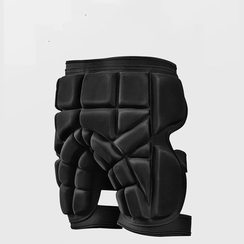 Roller skating and ski hip protection set with knee and elbow pads and steel plate hand protection option