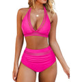 Women's black bikini swimsuit set with briefs bottom on a mannequin