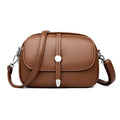 City Simple women's crossbody shoulder bag in soft PU, oval shape, black 2545 colour