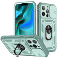 Magnetic iPhone case with sliding window bracket in sapphire blue and other colour options