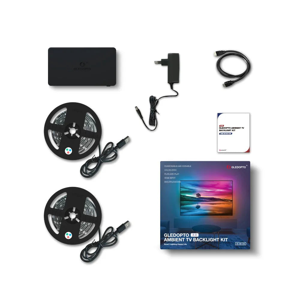HDMI 4K video splitter and RGB light controller with SYNC mode for computer displays