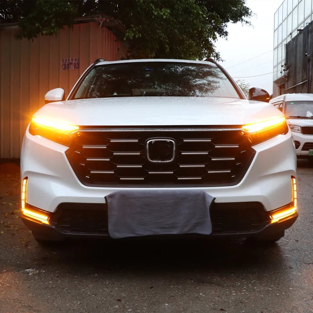23 CRV LED daytime running lamp modified front fog lamp with ABS construction and flowing light