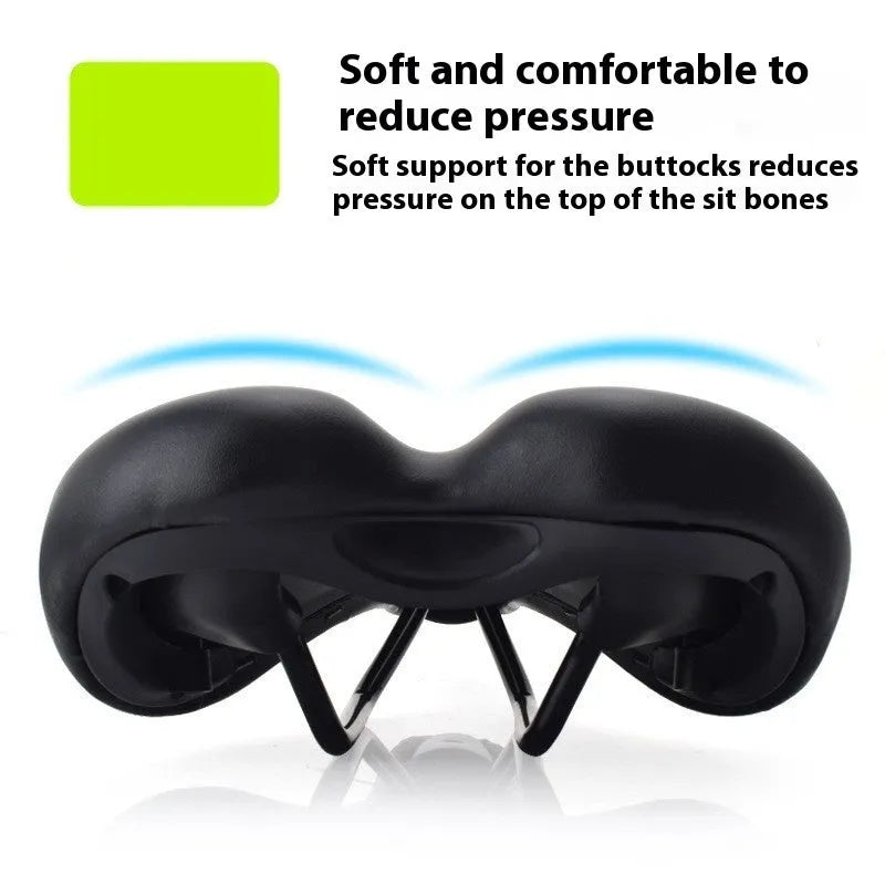 Bicycle seat cushion with hollow design measuring 270mm by 180mm for bike saddle comfort