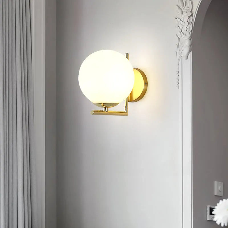 Modern minimalist round glass petal wall lamp in chrome with E27 holder and remote control