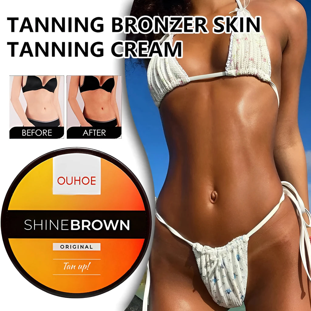 Tanning cream tube and aloe vera gel bottle for accelerated tanning and after sun skin repair.