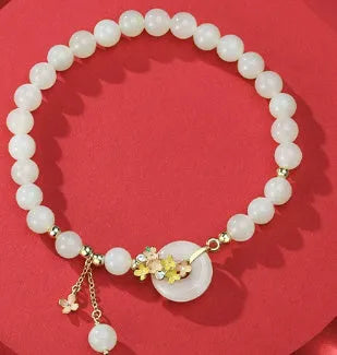 925 silver Hetian jade necklace with natural peace buckle pendant and cross chain