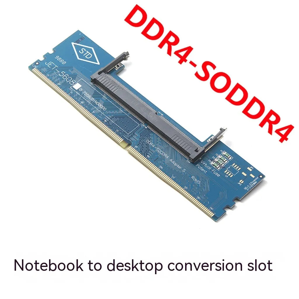 DDR4 laptop to desktop memory adapter card with electrostatic bag for testing laptop memory on desktop systems