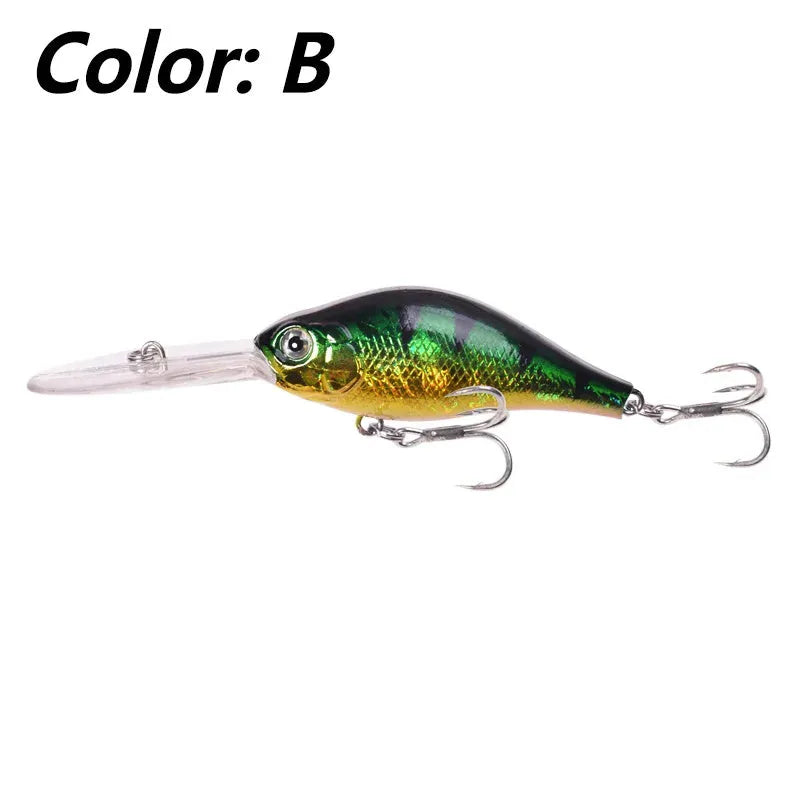 105mm deep diving mino fishing lure with floating rock design in multiple colours