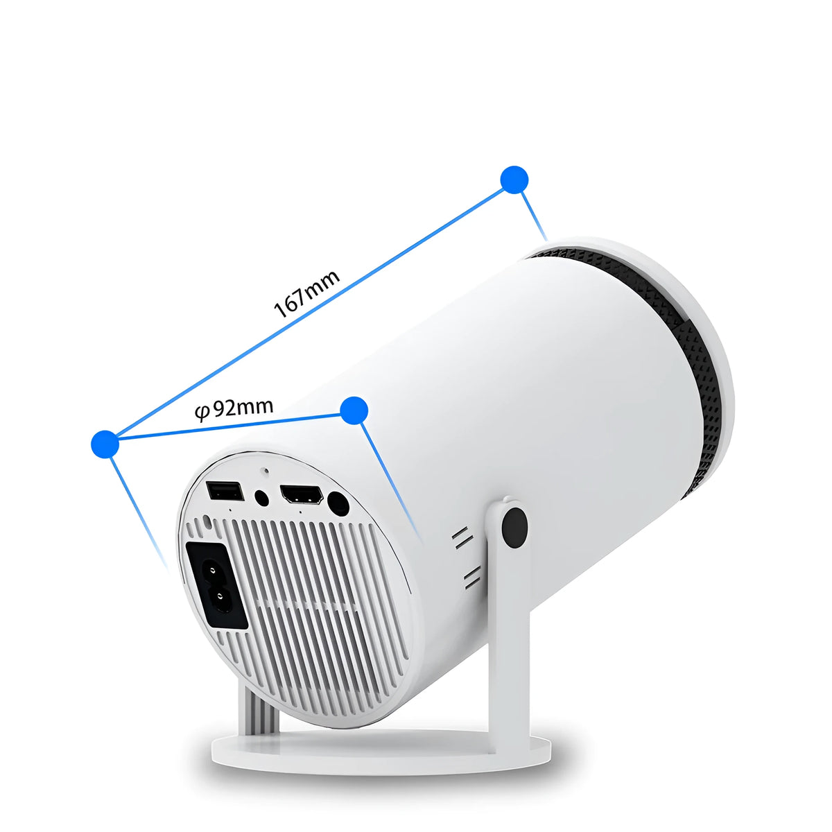 Portable mini home HD projector with Bluetooth for 4K support and outdoor screening