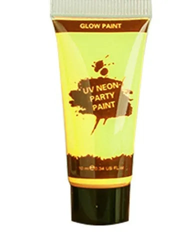25ml plastic hose bottle of neon face and body paint in vivid colour with safe non-toxic label