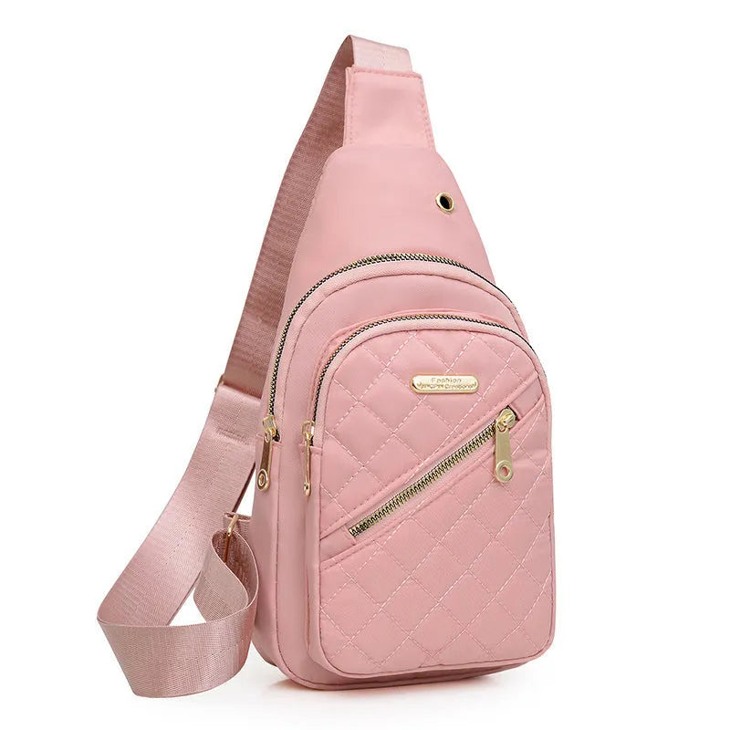 Men's crossbody sports chest bag in Oxford cloth available in multiple colours.