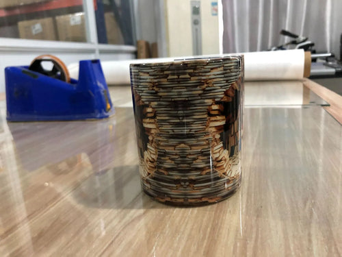 3D bookshelf ceramic mug with handle featuring library shelf design, 350ml capacity, 9.8x8cm size