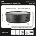 Portable stainless steel charcoal barbecue grill with detachable parts and storage bag