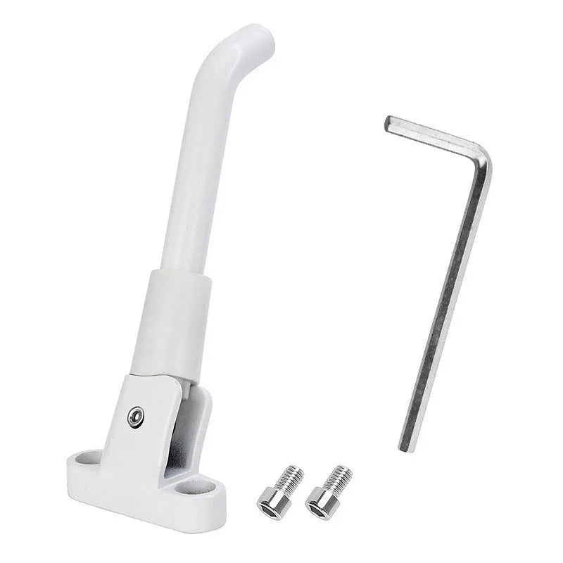 Aluminium alloy electric scooter foot brace accessory in black white or grey with screws