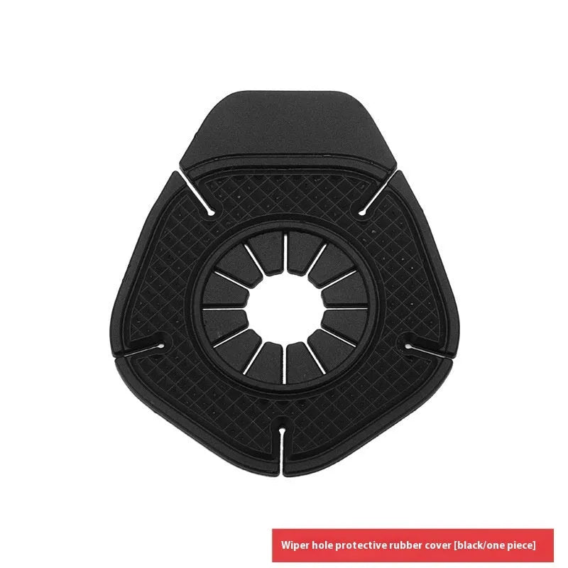 Car wiper hole protective cover in silicone PVC, size 7.5x9.8cm, black colour, dirt-proof design for windshield wiper base