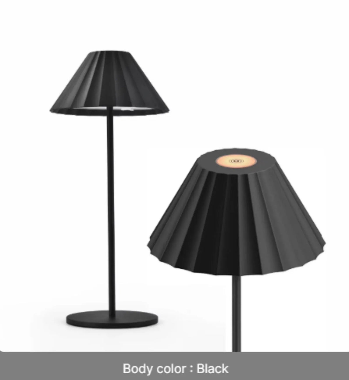 Alloy desk lamp in a choice of colours with touch dimming and Type-C charging port