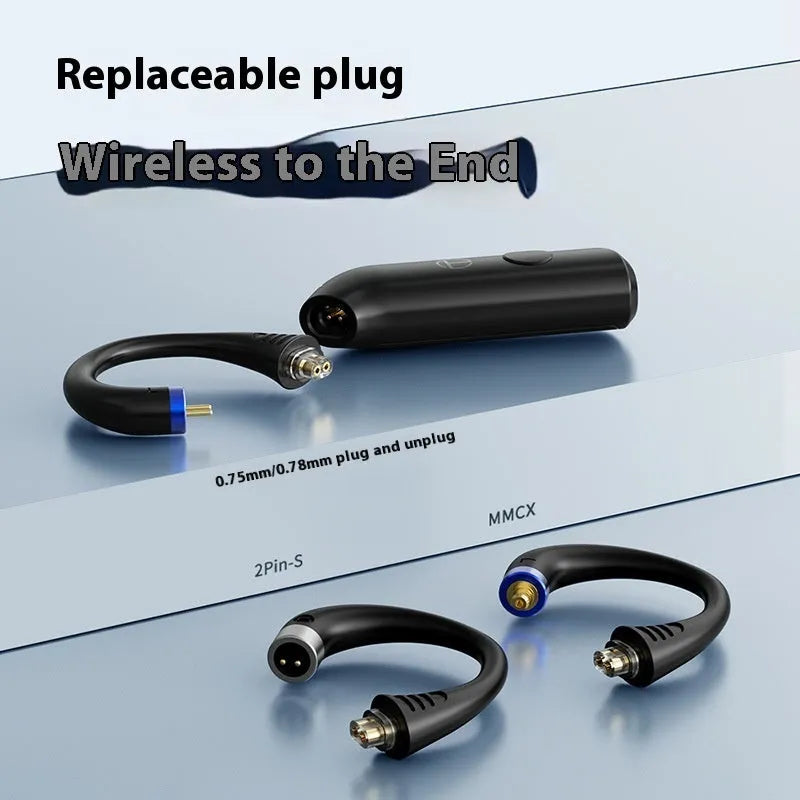 BT20 Pro wireless Bluetooth ear hook module, waterproof plastic, S/0.75/0.78/MMCX variants, one pair