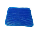 Square gel seat cushion with honeycomb pattern and removable anti-slip cover for pressure relief