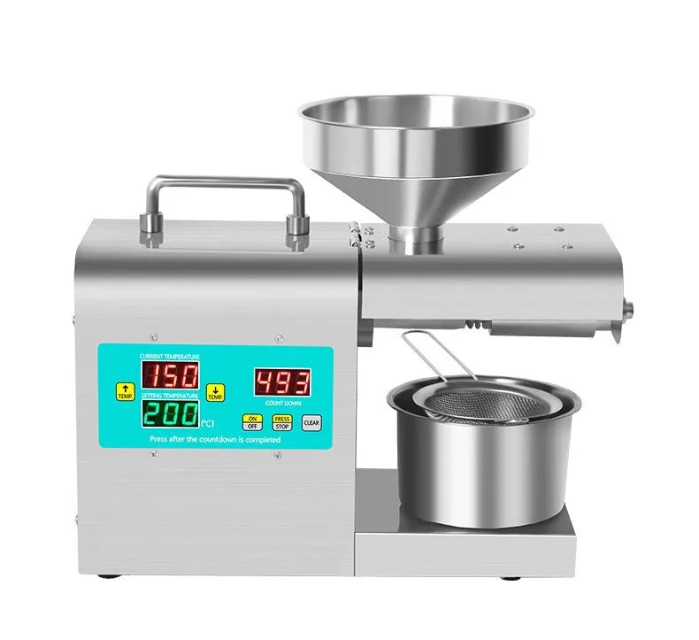 Xiangwei RG-311 and RG-312 household oil press, 820W, compact 36cm countertop model with digital display option.