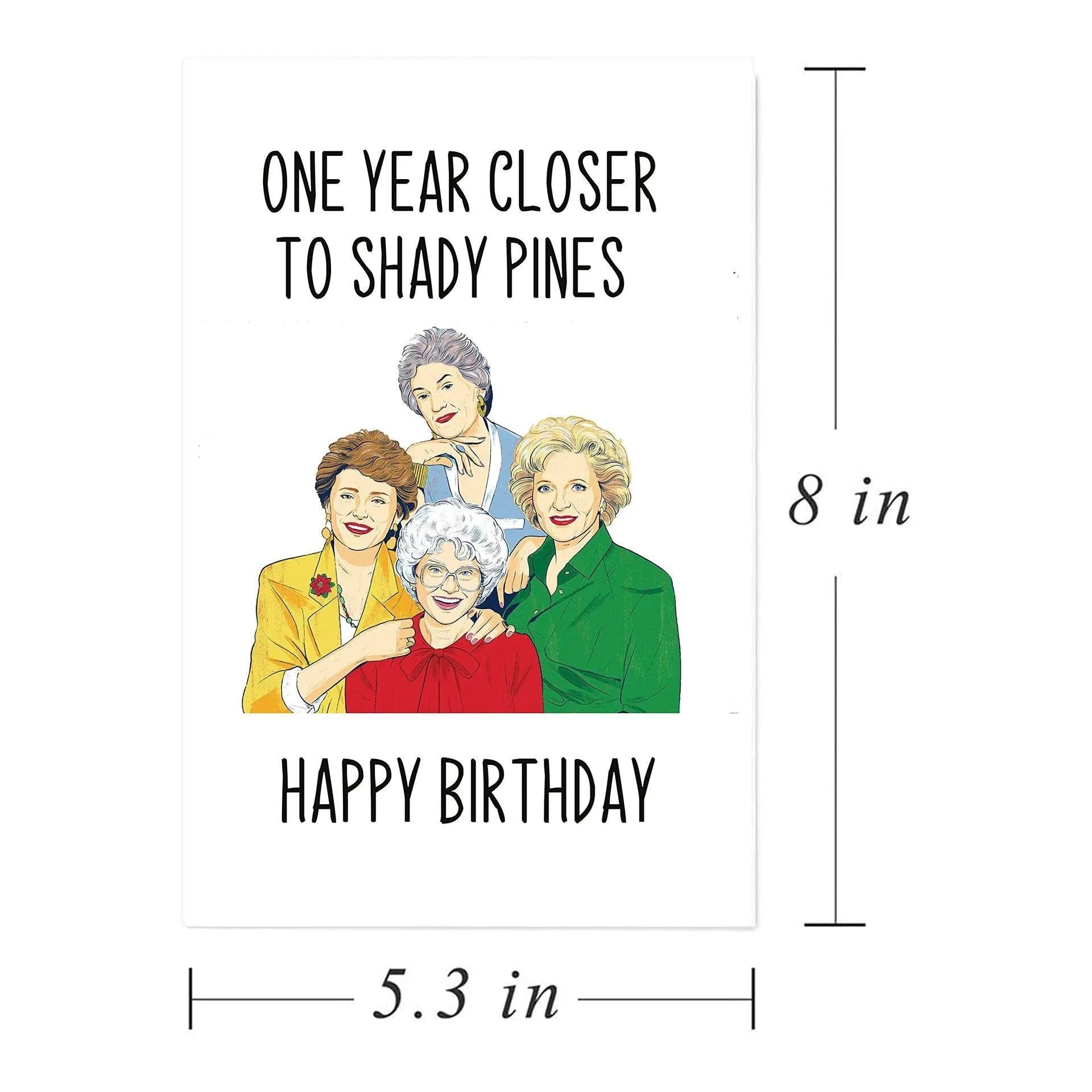 Simple modern birthday greeting card with matching coloured envelope.