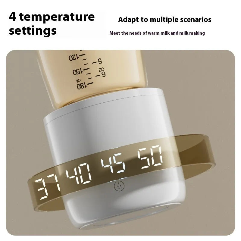 White stainless steel milk warmer with automatic heating function and USB power