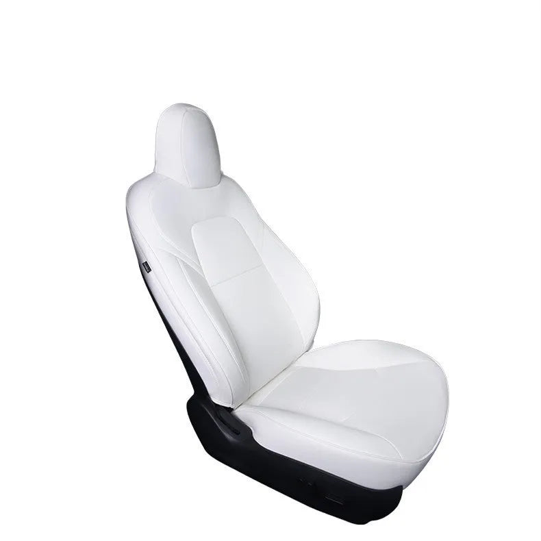 Universal black and white car seat cover set for Tesla Model 3 and Model Y interiors