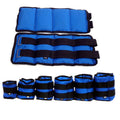 A pair of Oxford cloth legging sandbags for track and field running weight training