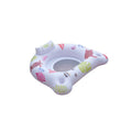 White U-shaped inflatable float with luminous features for water recreation