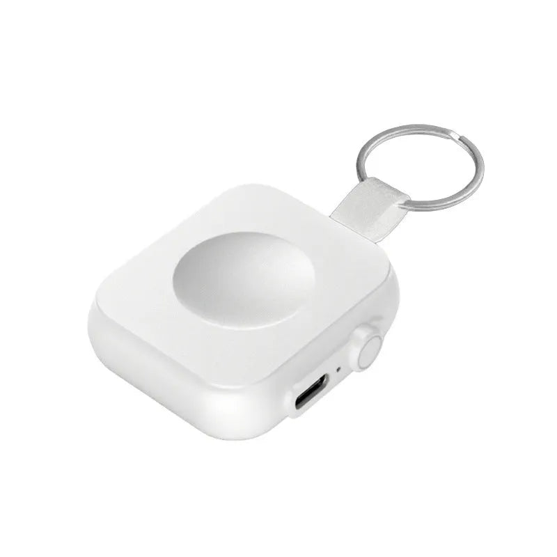 Mini magnetic wireless power supply in gun colour, black, or white, 2.5W output, fixed charger.