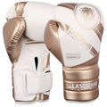 Pair of PU leather boxing gloves in vertical style for sanda training, available in multiple colours and weights